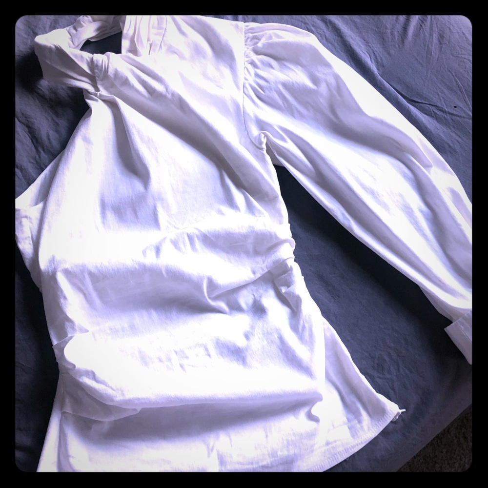 White One shoulder Zara top - XS
